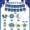 Ramadan Mubarak Decorations Set, Eid Mubarak Banner with Hanging Swirls, Muslim Islamic Porch Door Sign for Ramadan & Eid al-Fitr Home Party Decor